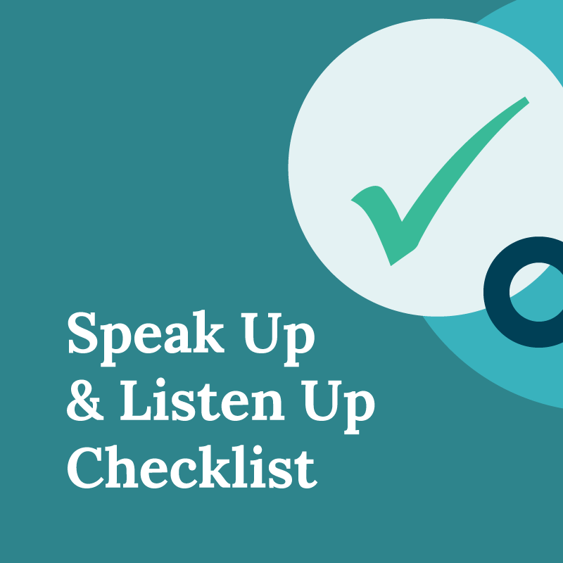 Speak Up and Listen Up Checklist Icon