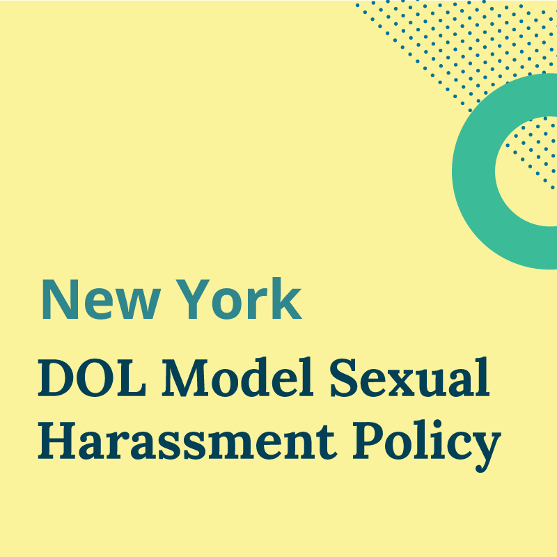Syntrio - New York DOL Model Sexual Harassment Policy - Brochure