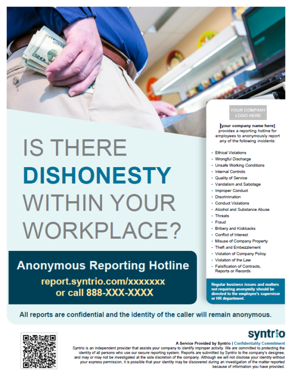 Syntrio - Collateral Employee Dishonesty Poster