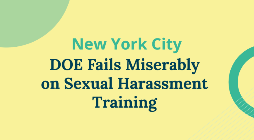 New York City Department of Education Fails Miserably on Sexual Harassment Training